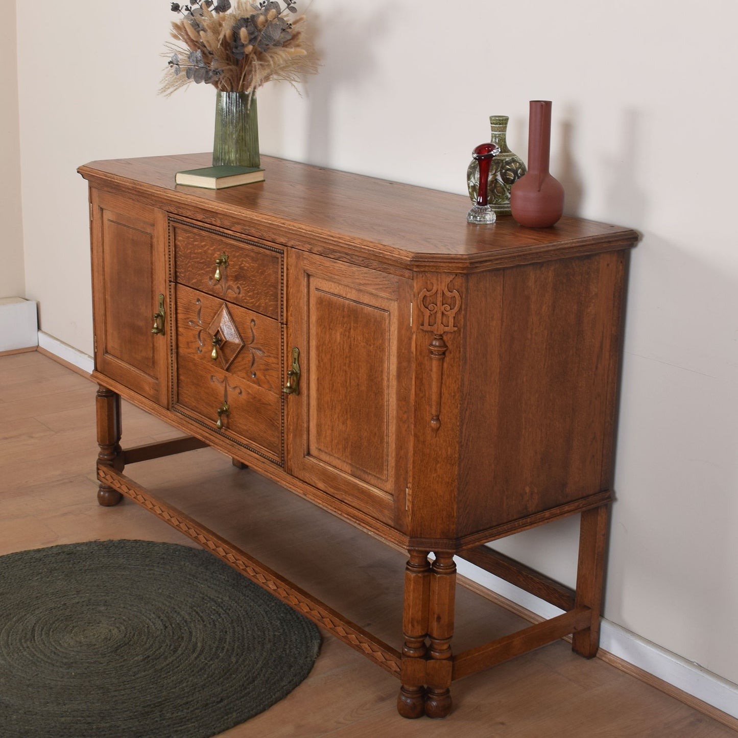 Vintage Oak Sideboard.