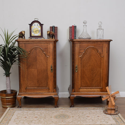 Pair of Oak Cabinets