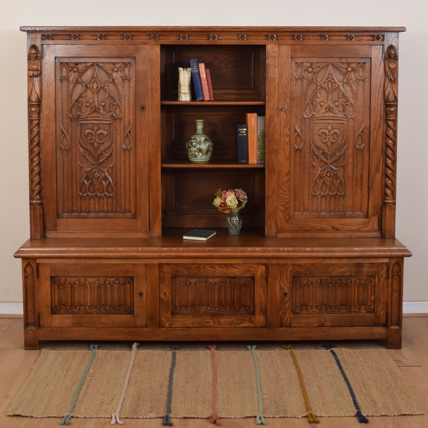 Large Carved Oak Dresser