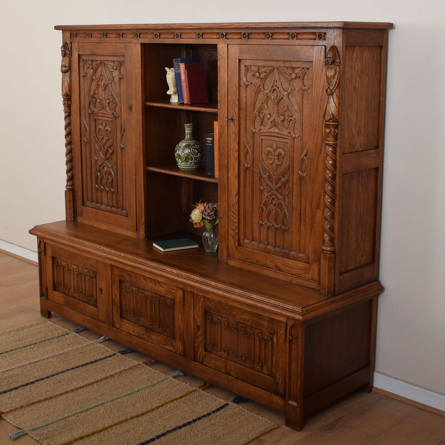 Large Carved Oak Dresser