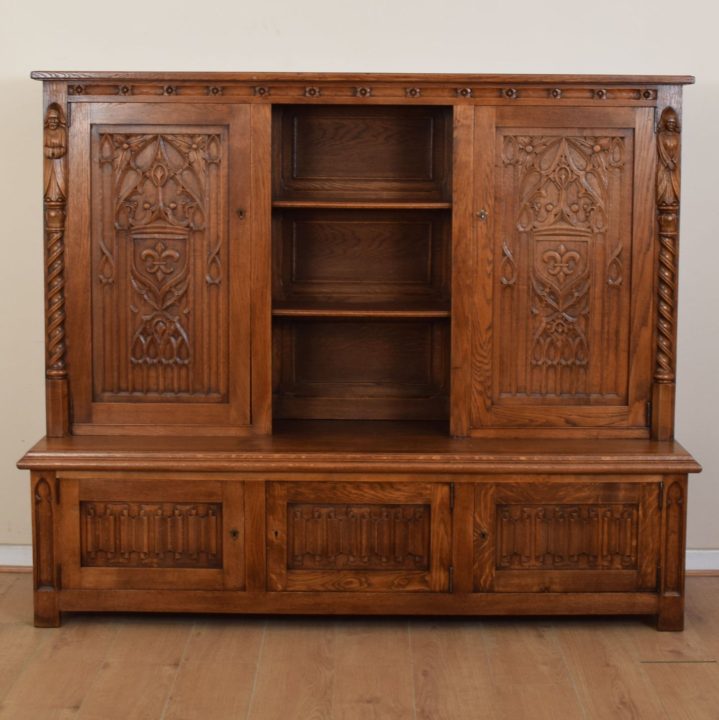 Large Carved Oak Dresser