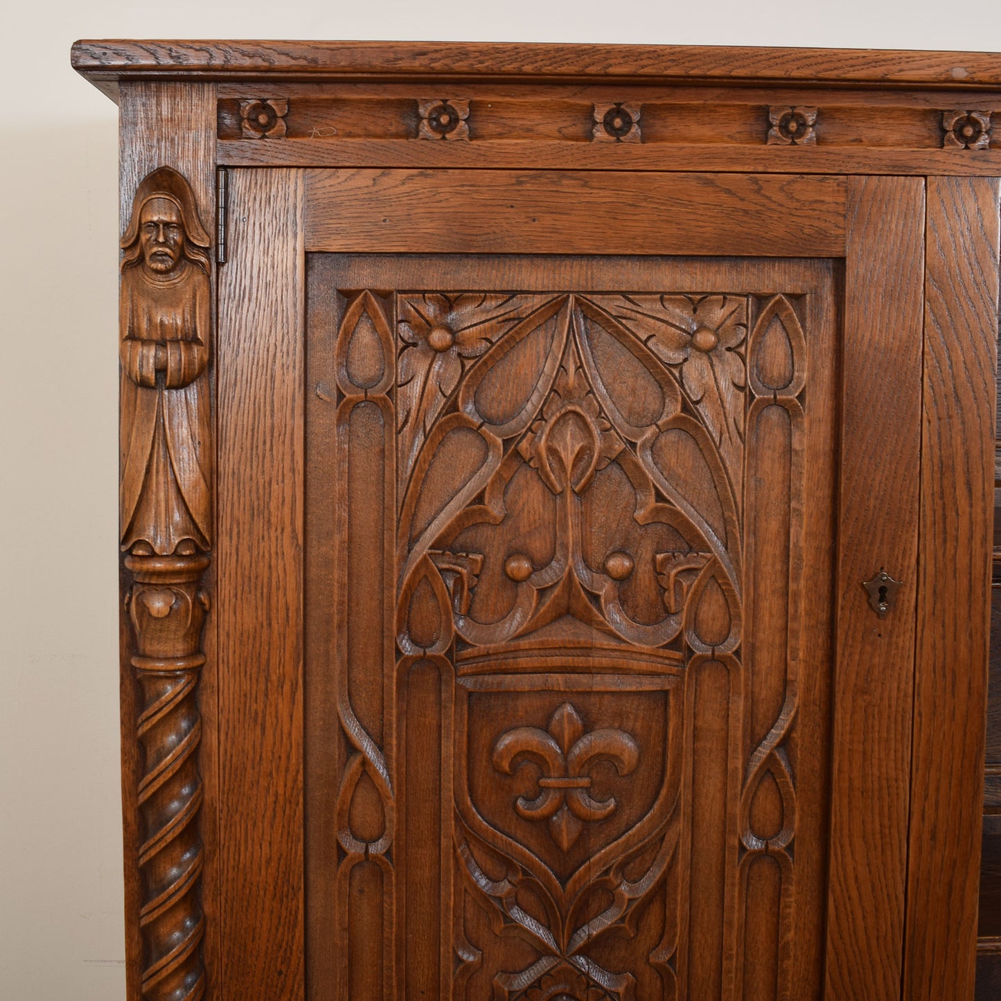 Large Carved Oak Dresser
