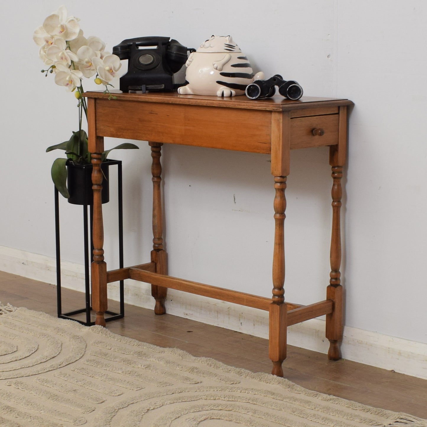 Restored Oak Console Table