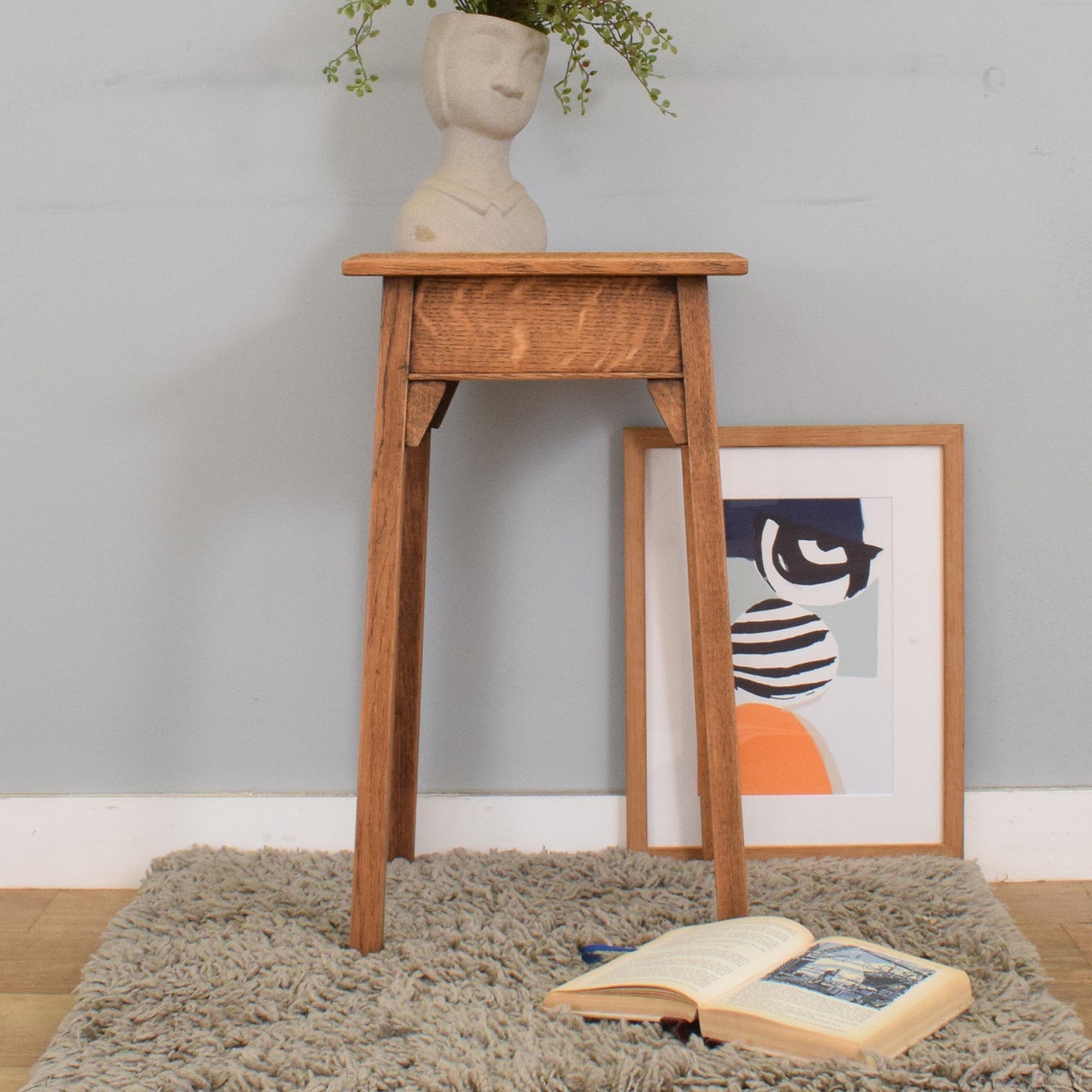 Restored Oak Lamp Table