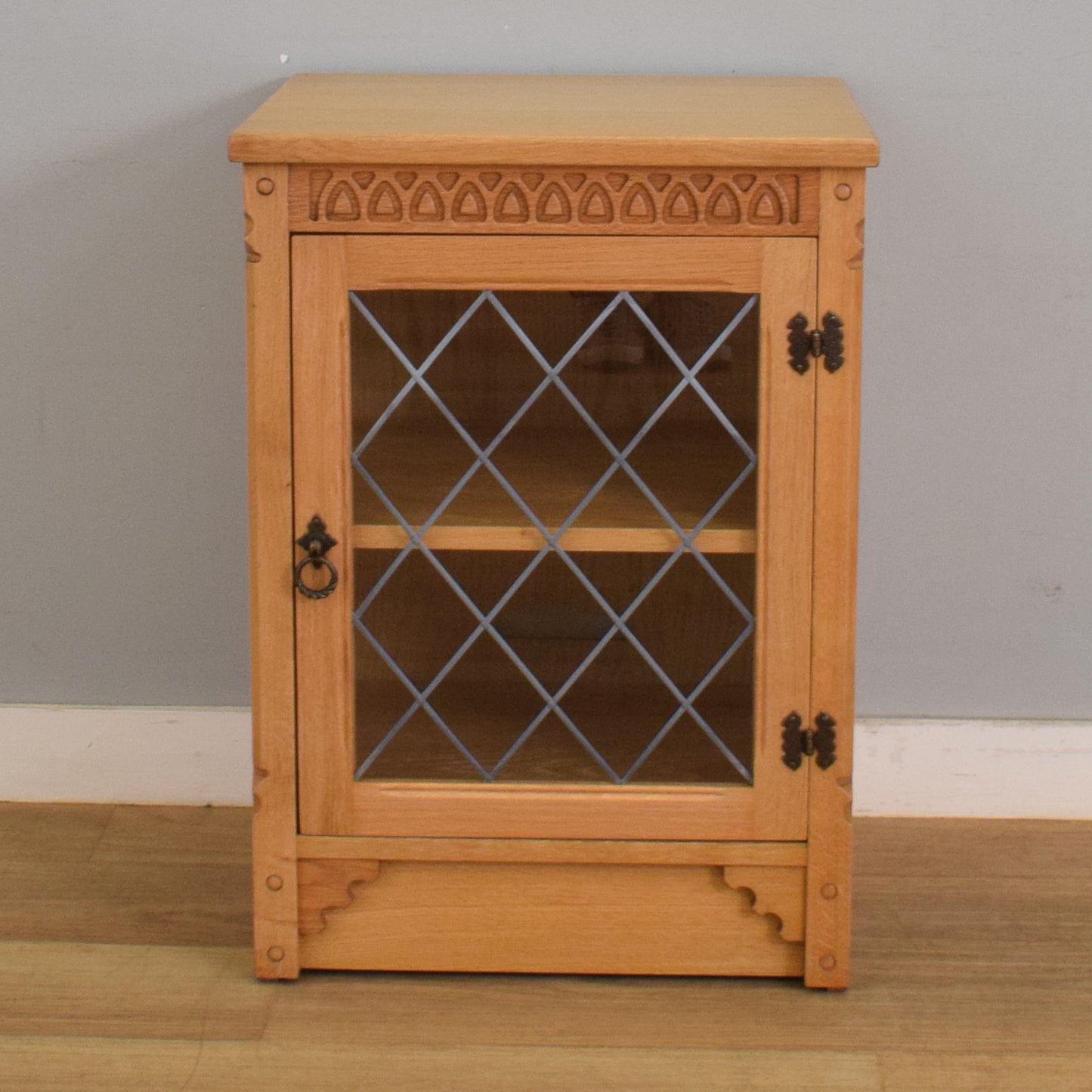 Blonde Oak Glazed Cabinet