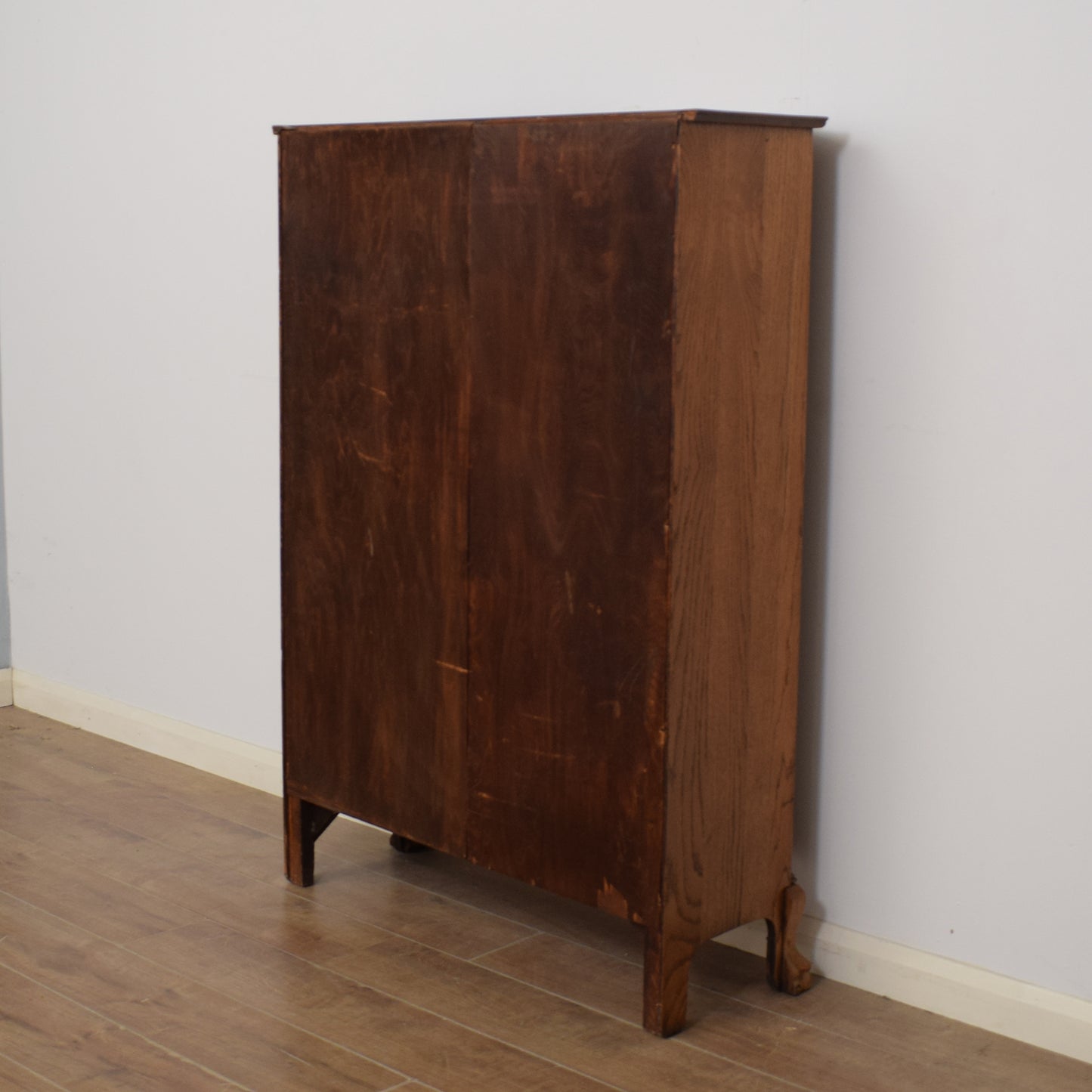 Oak Bureau Display Cabinet