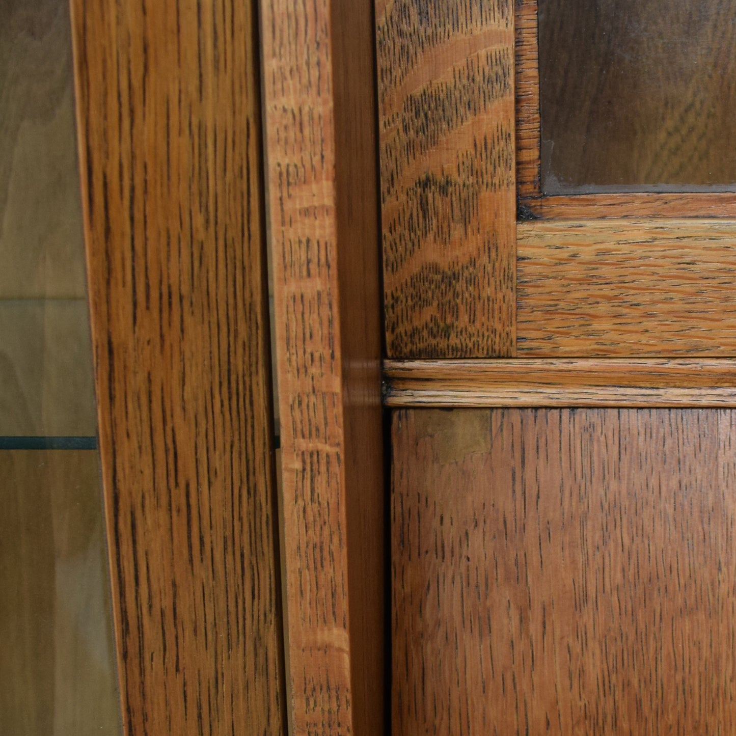 Oak Bureau Display Cabinet