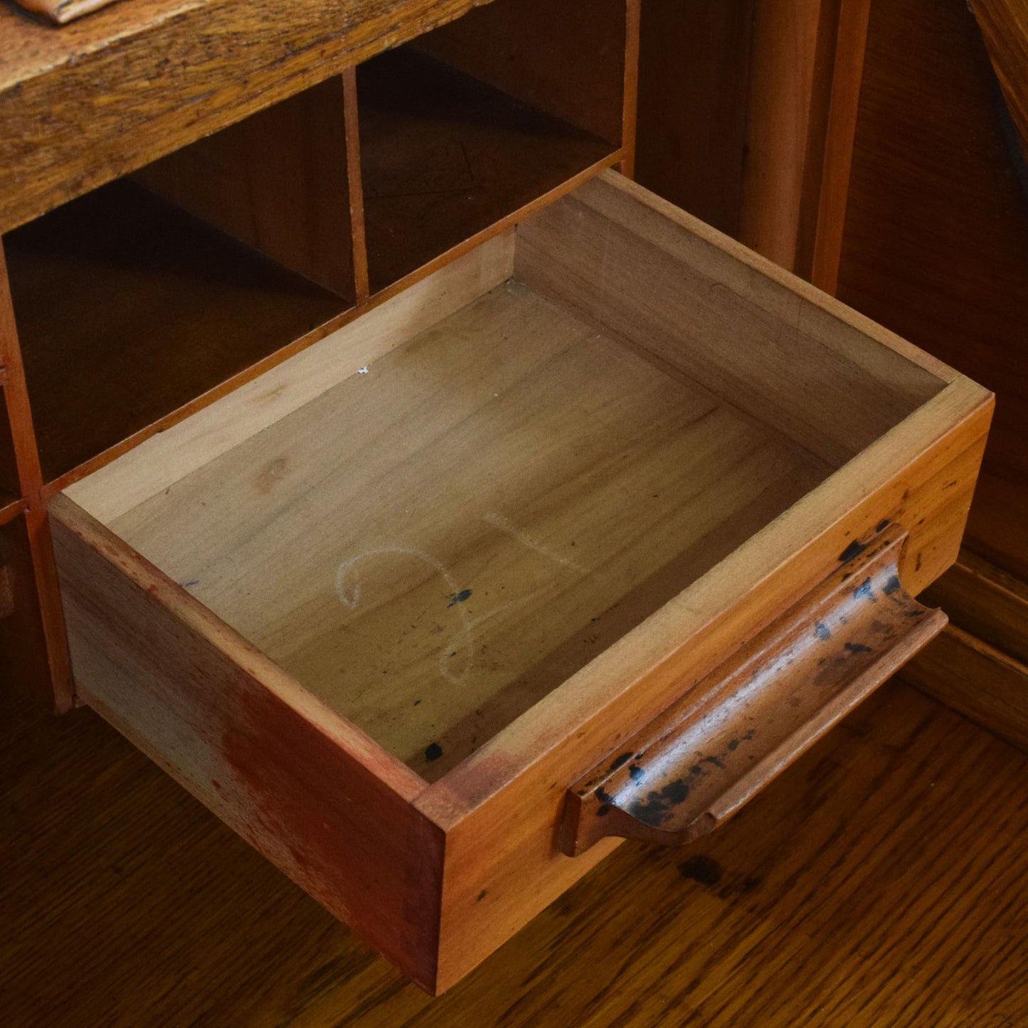 Restored Oak Roll-Top Desk