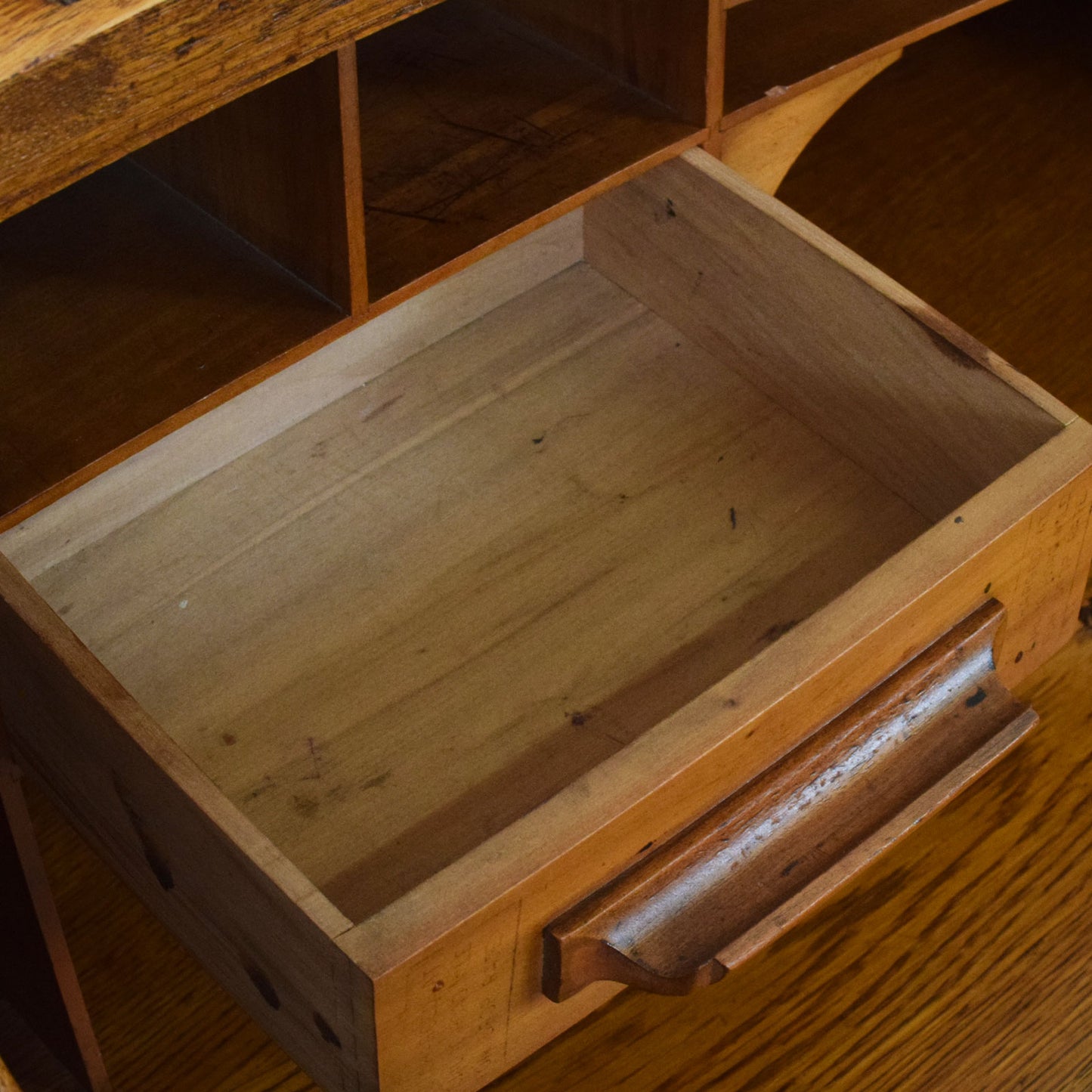 Restored Oak Roll-Top Desk
