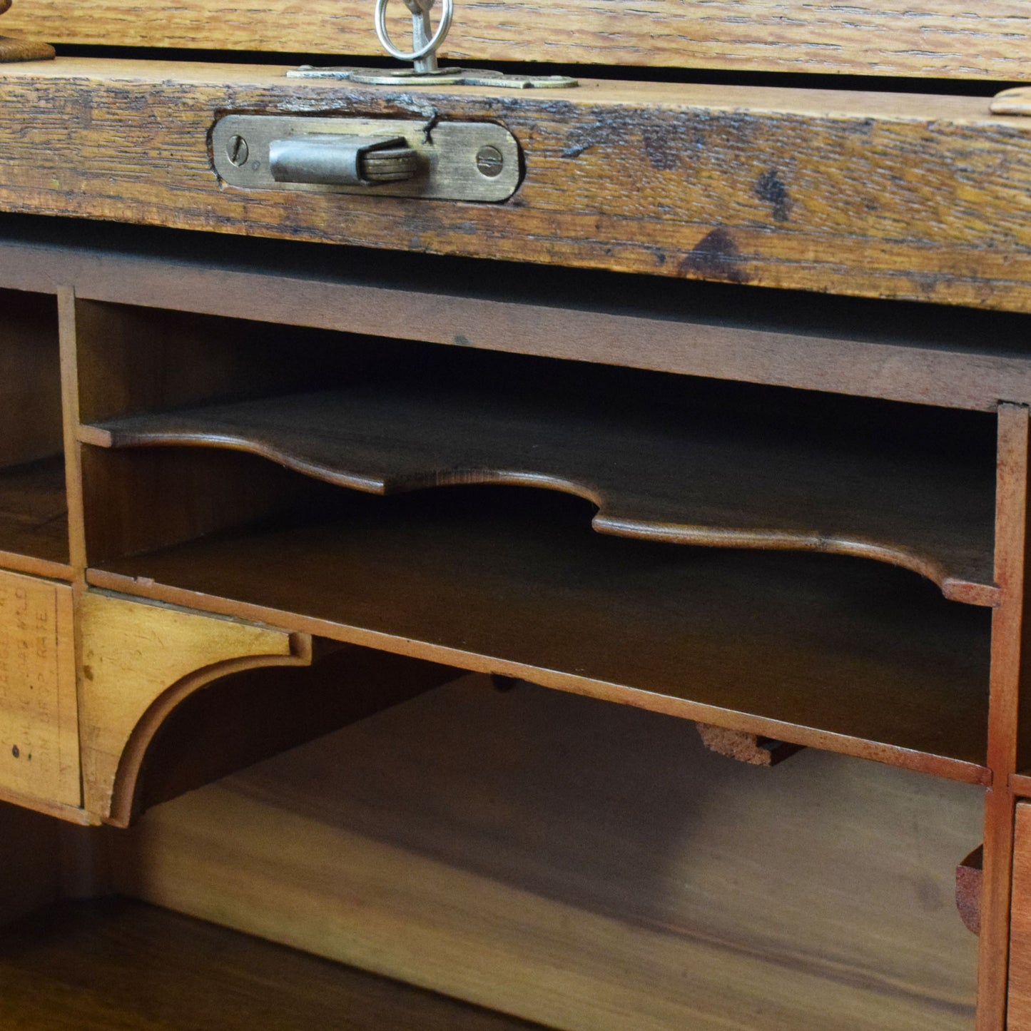 Restored Oak Roll-Top Desk