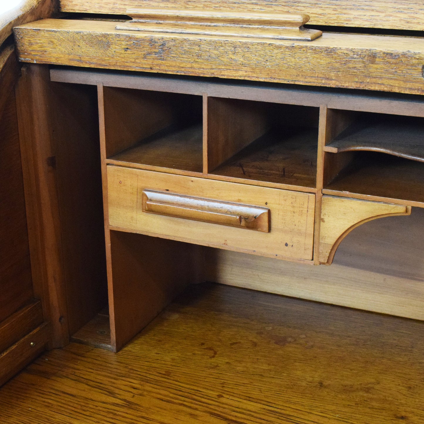 Restored Oak Roll-Top Desk