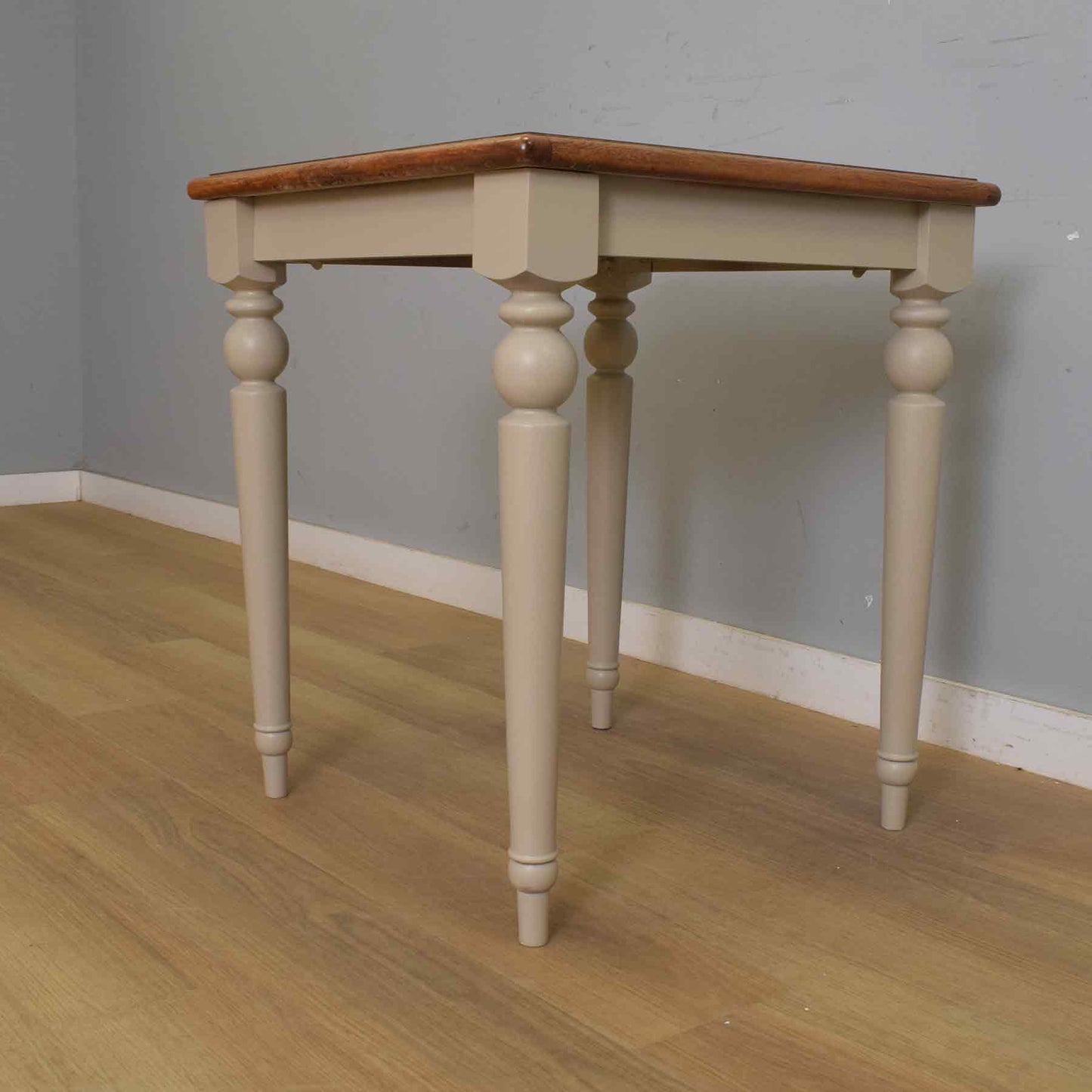 Painted Oak Table and Two Chairs