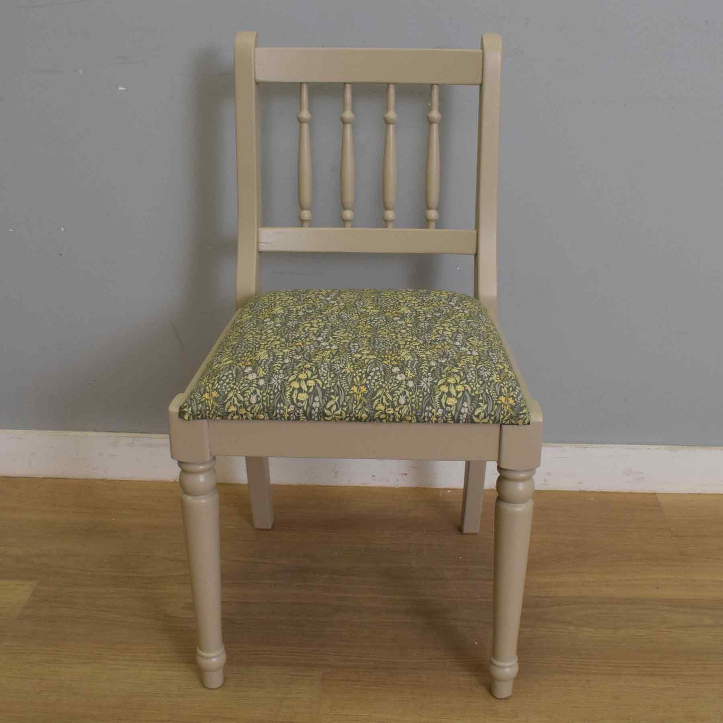 Painted Oak Table and Two Chairs
