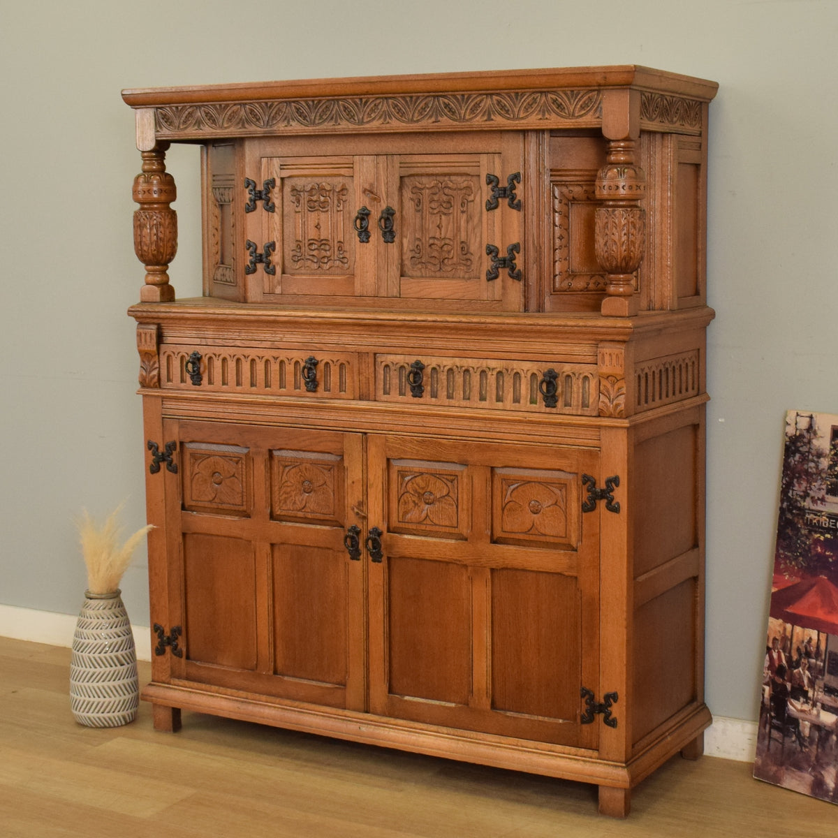 Carved Old Charm Court Cabinet