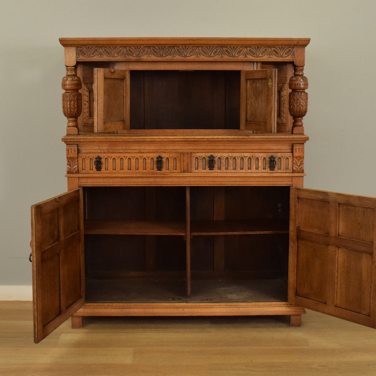 Carved Old Charm Court Cabinet