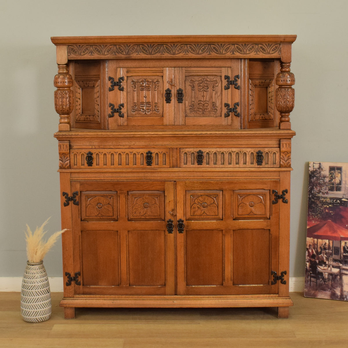 Carved Old Charm Court Cabinet