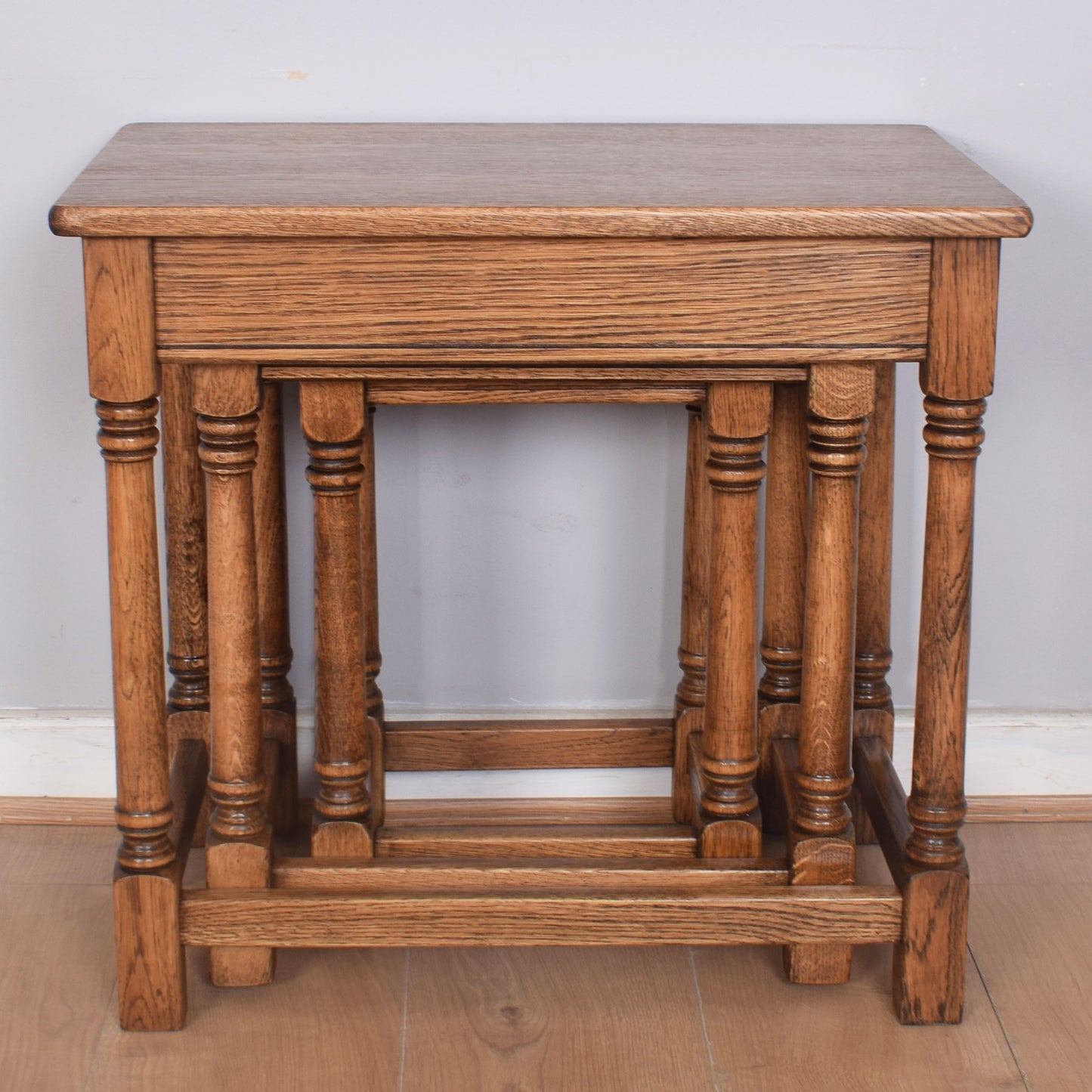 Oak Nest of Three Tables