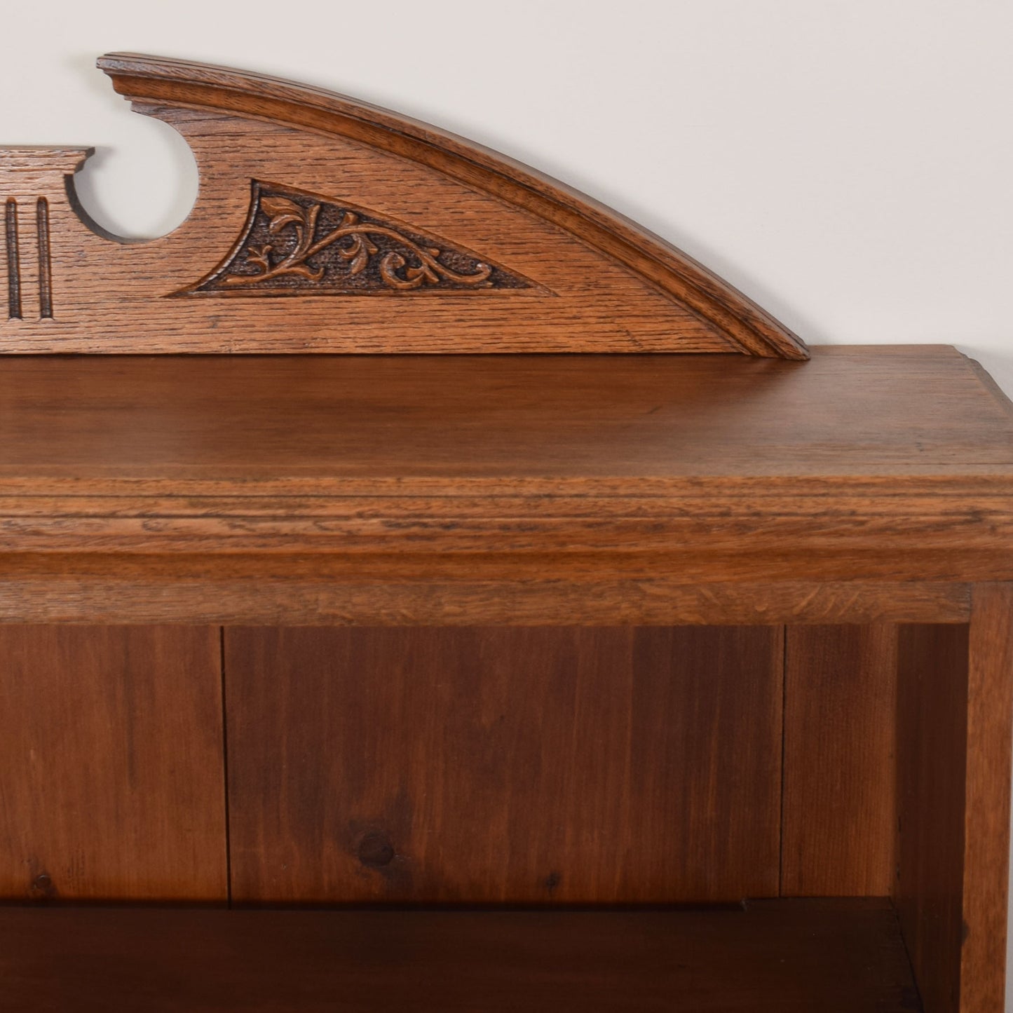 Oak Bookcase With Cupboard Unit