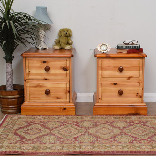 Pair of Pine Bedsides