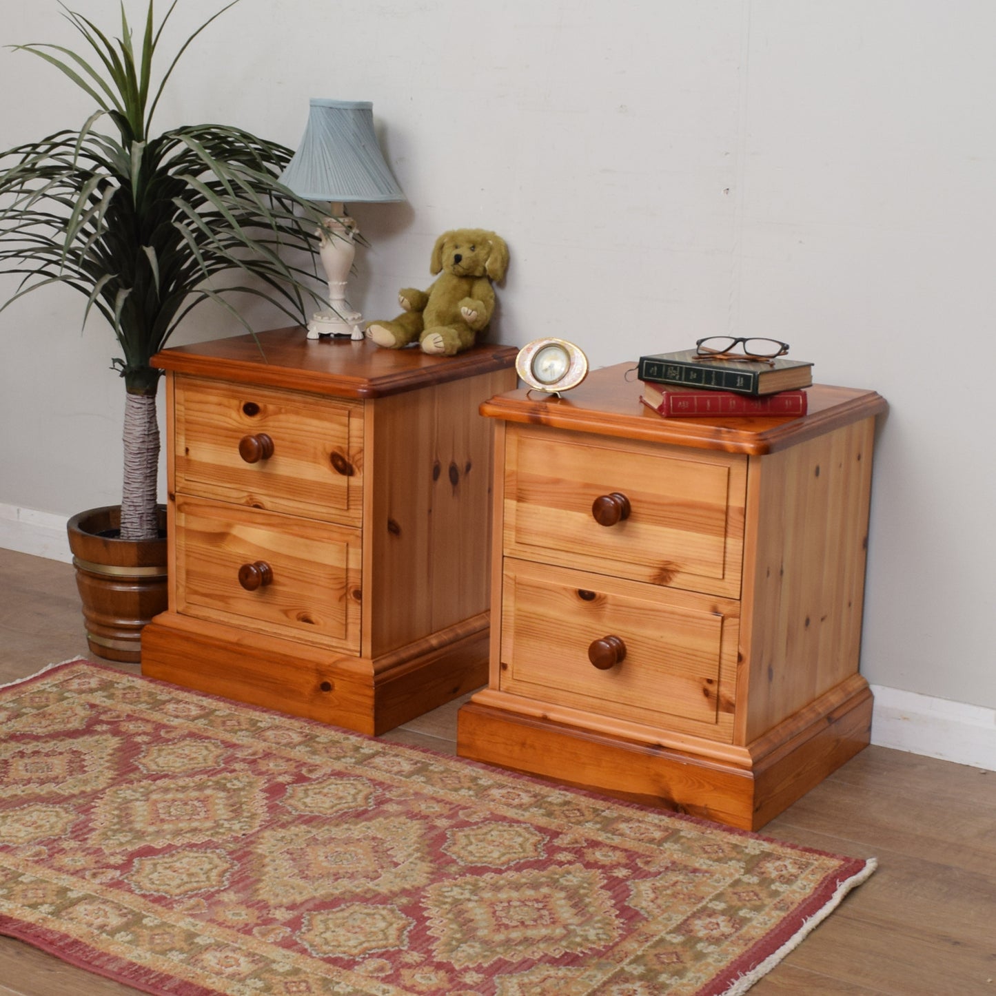 Pair of Pine Bedsides