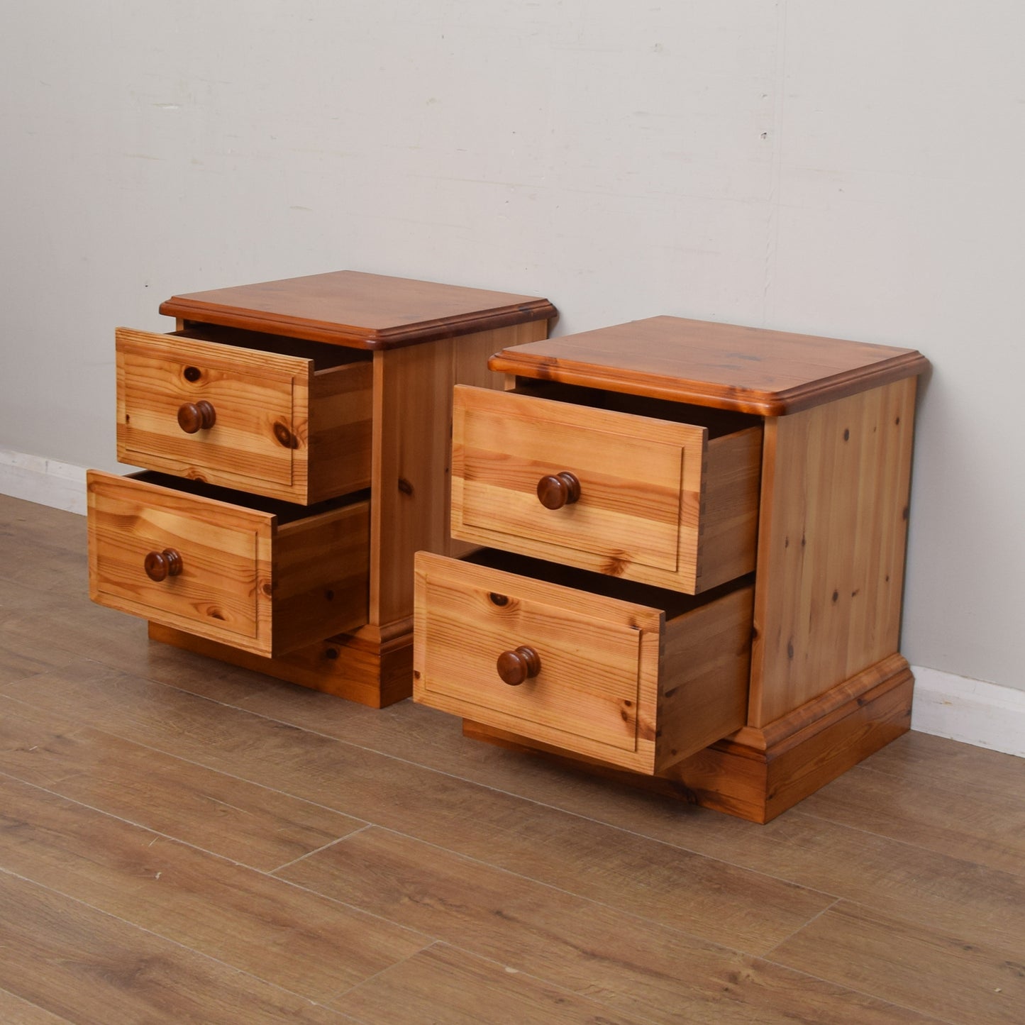 Pair of Pine Bedsides