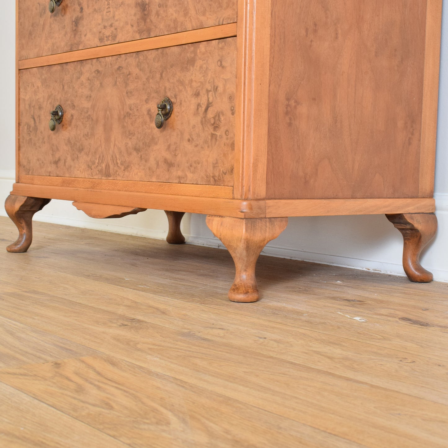 Walnut Veneer Chest Of Drawers