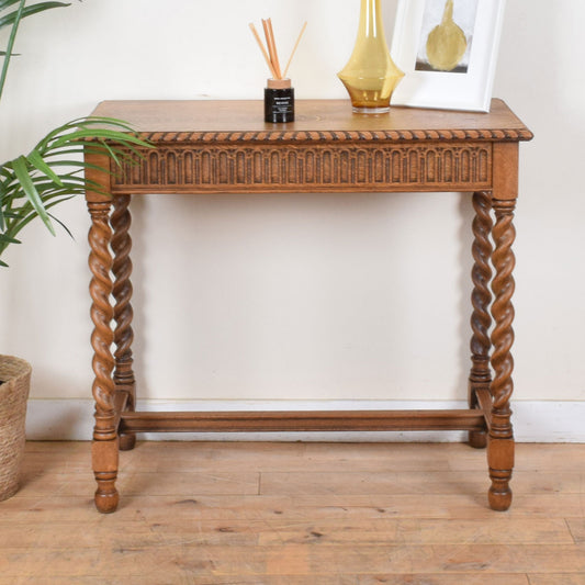 Barley Twist Oak Console Table