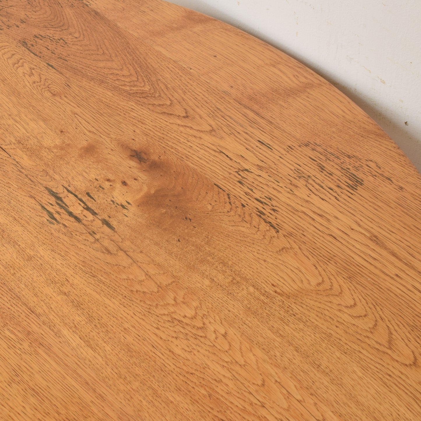 Round Oak Table And Four Chairs