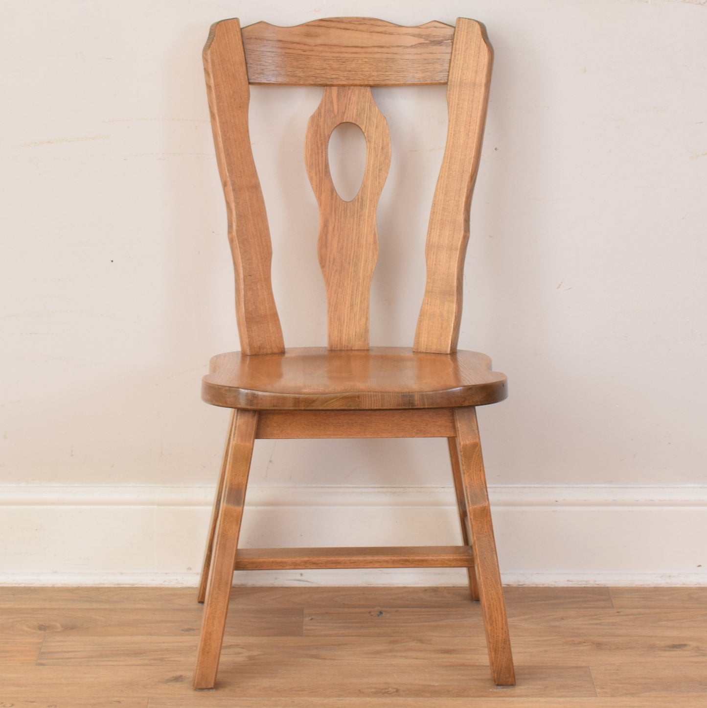 Round Oak Table And Four Chairs