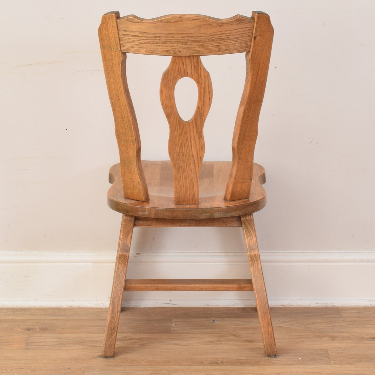 Round Oak Table And Four Chairs