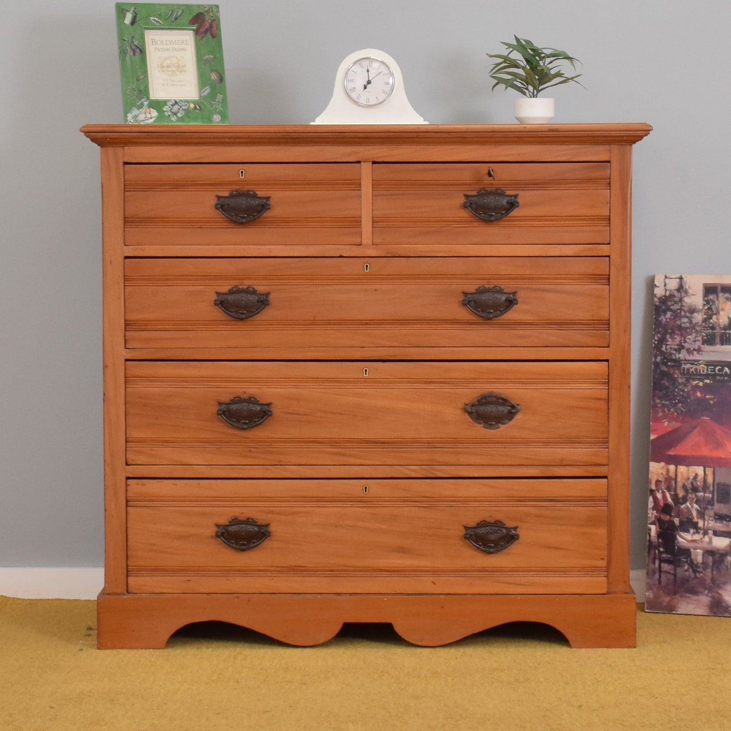 Large Satinwood Chest of Drawers