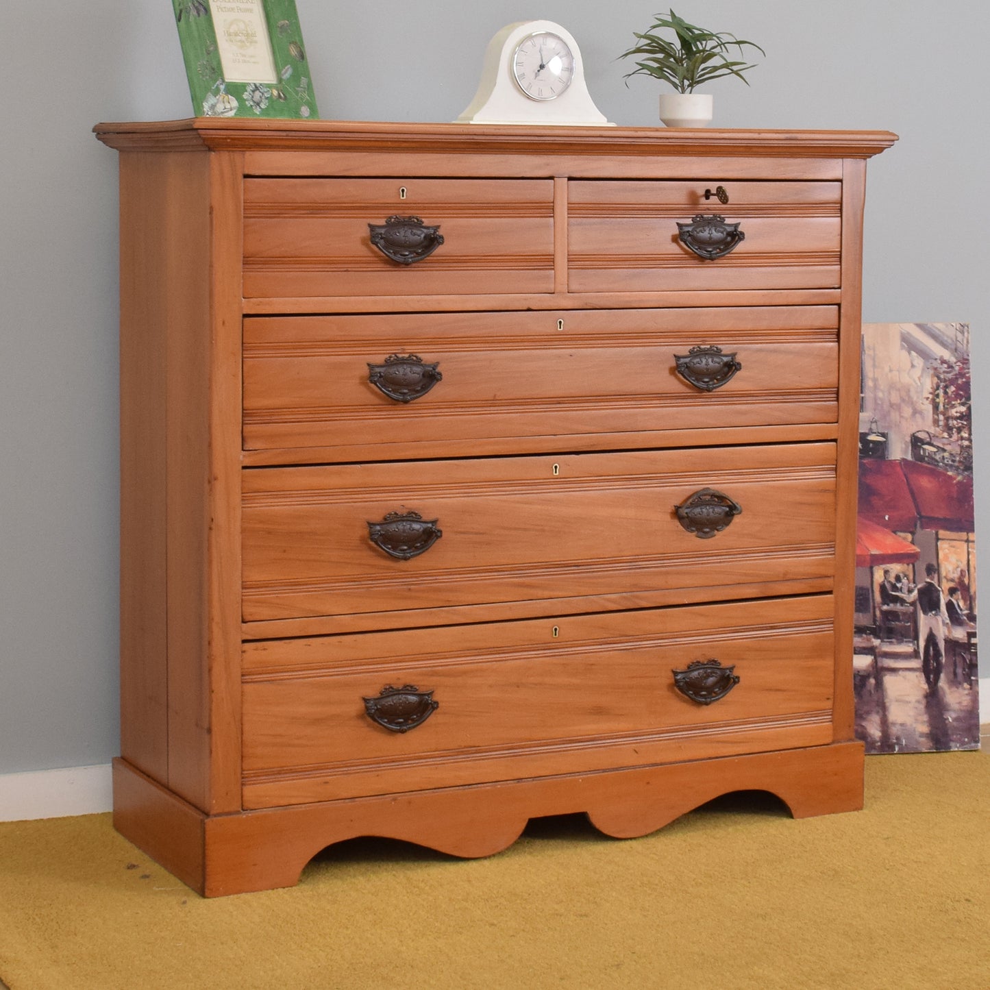 Large Satinwood Chest of Drawers