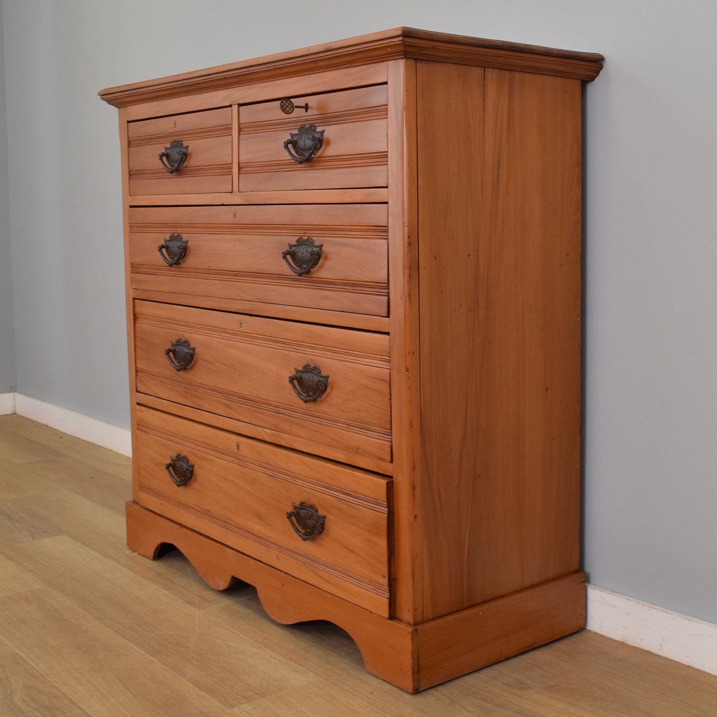 Large Satinwood Chest of Drawers