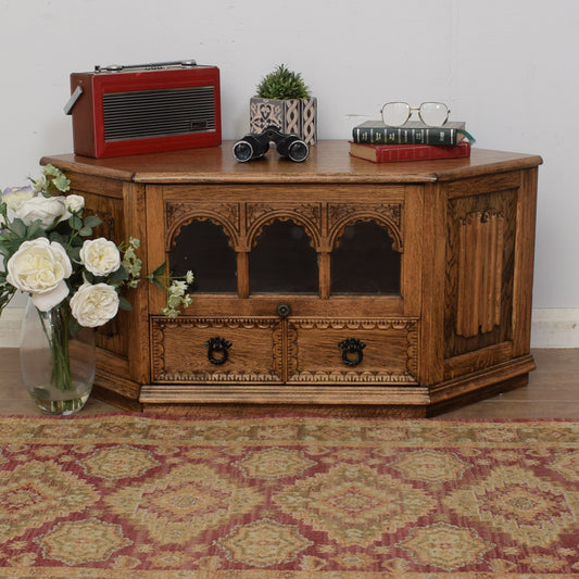 Restored Oak TV Cabinet