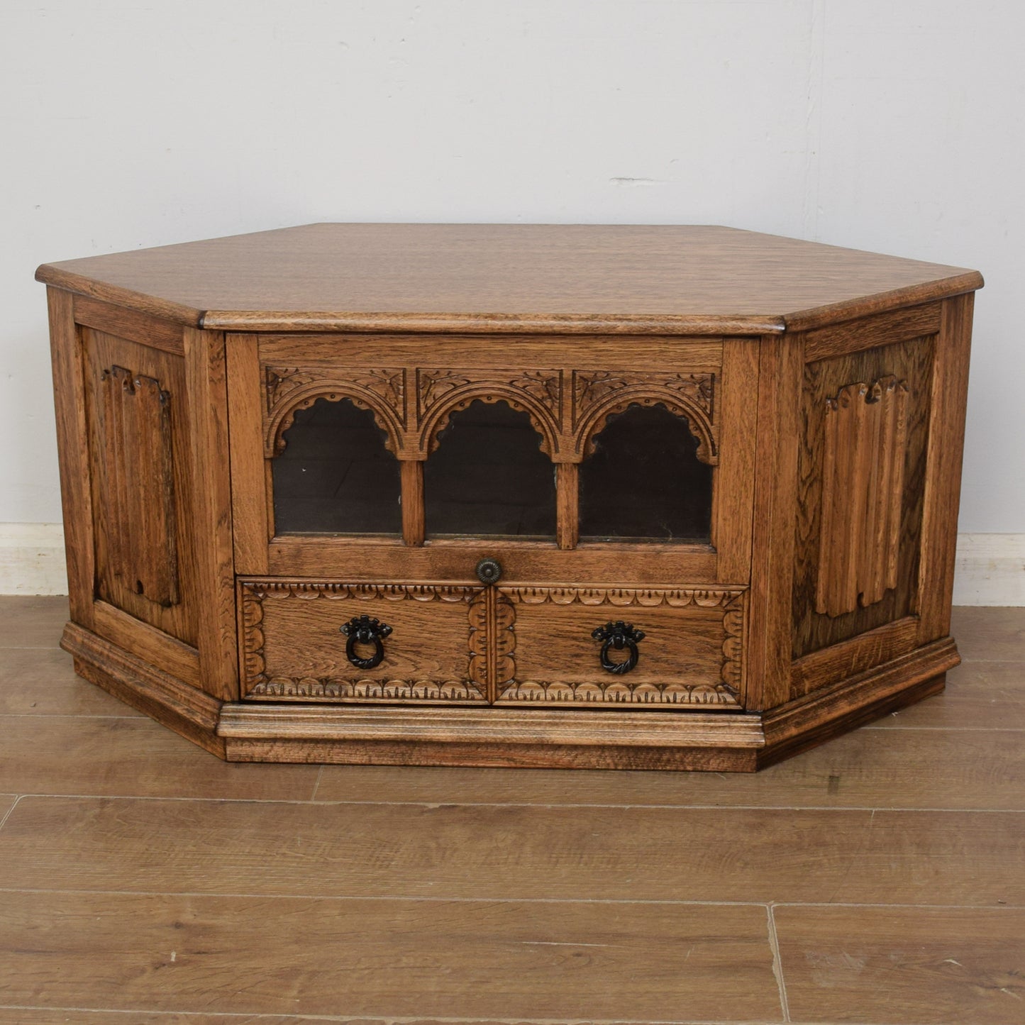 Restored Oak TV Cabinet