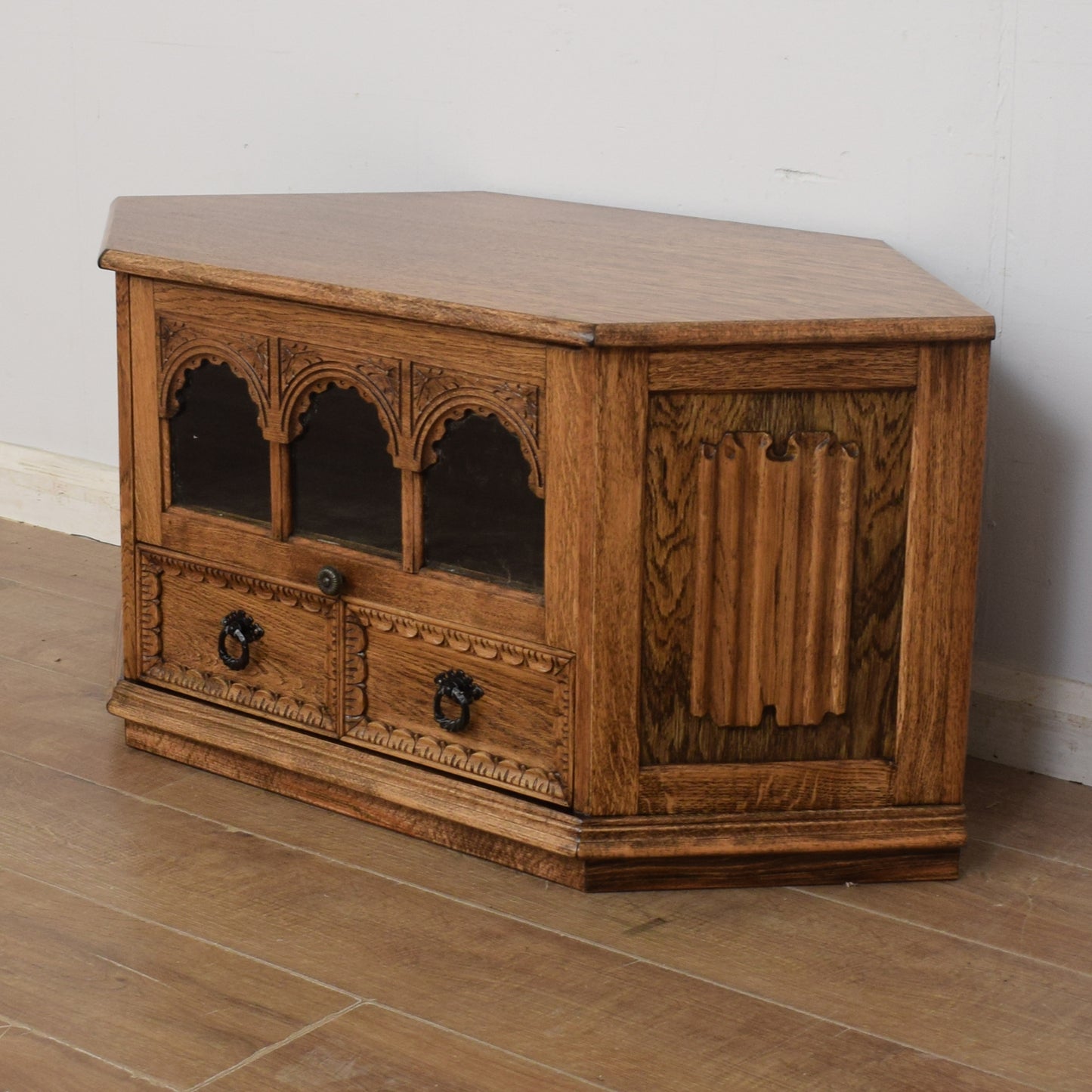 Restored Oak TV Cabinet