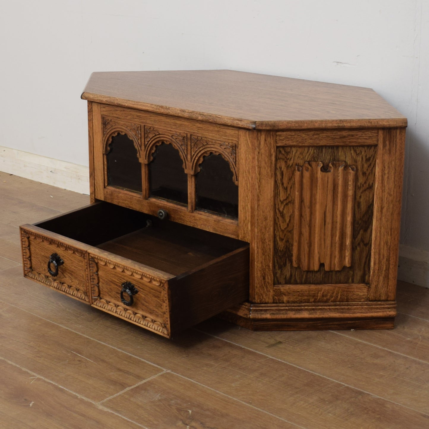 Restored Oak TV Cabinet