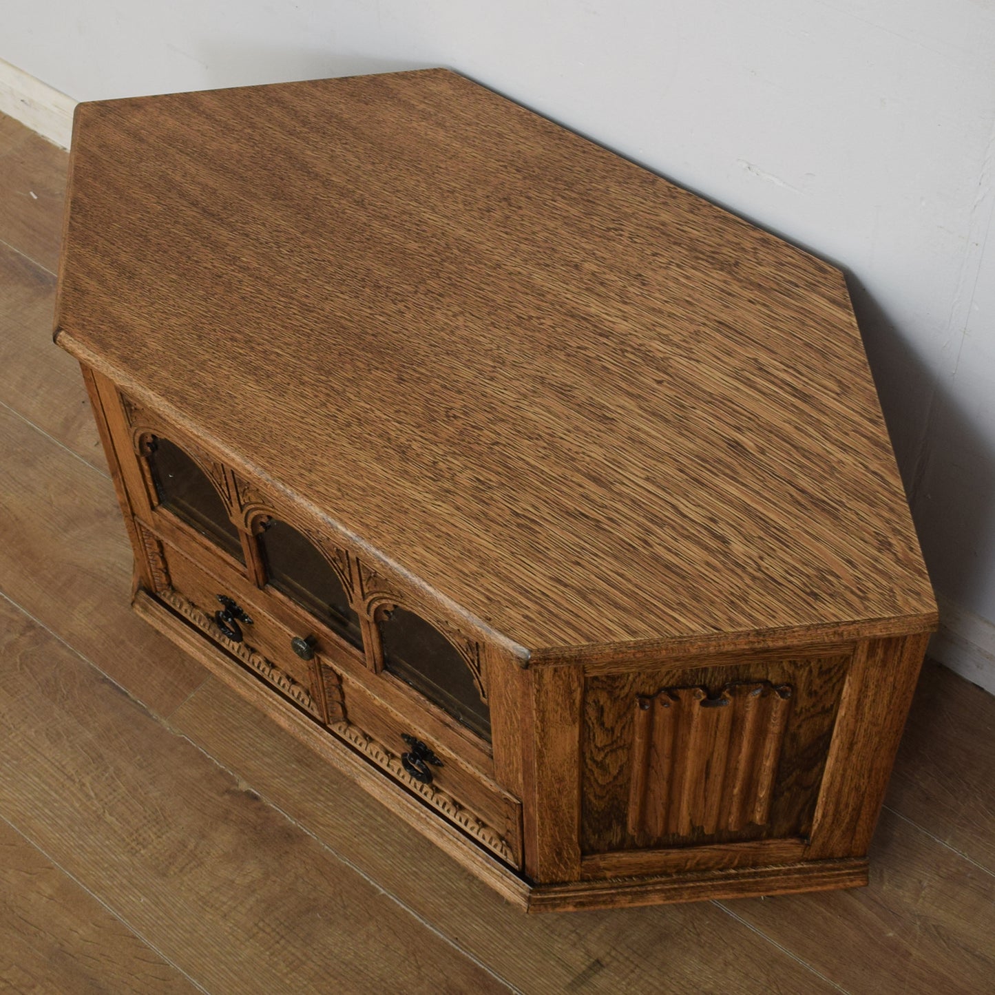 Restored Oak TV Cabinet