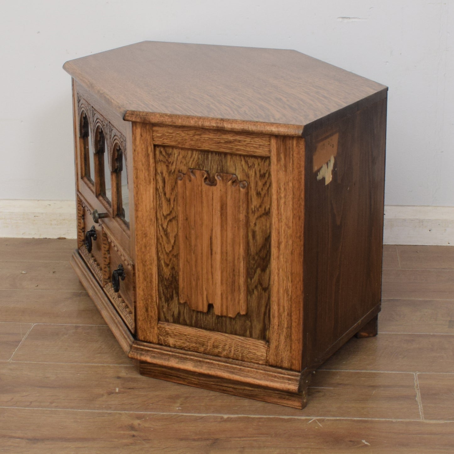 Restored Oak TV Cabinet