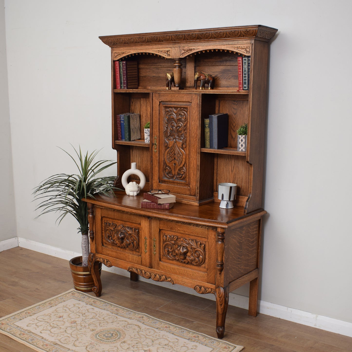 Carved Oak French Dresser