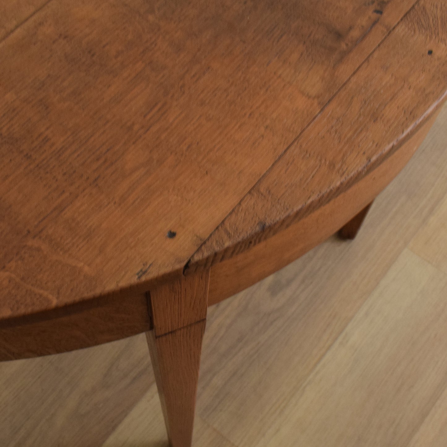 Oak Half-Moon Hall Table