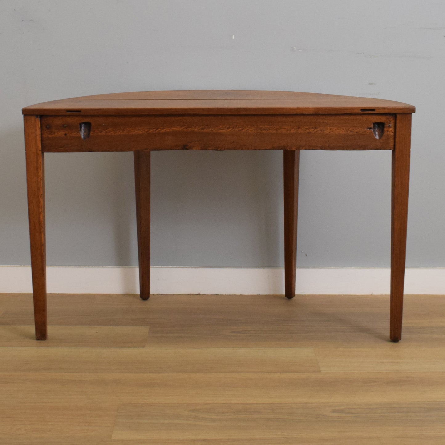 Oak Half-Moon Hall Table