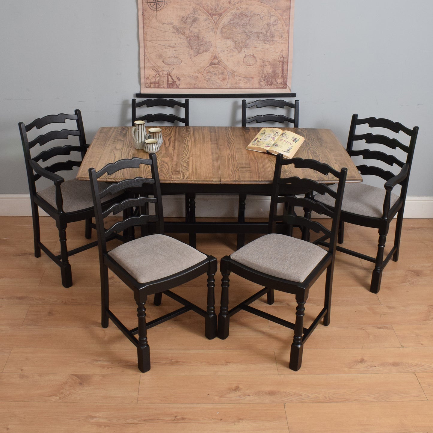 Painted Ercol Table and Six Chairs