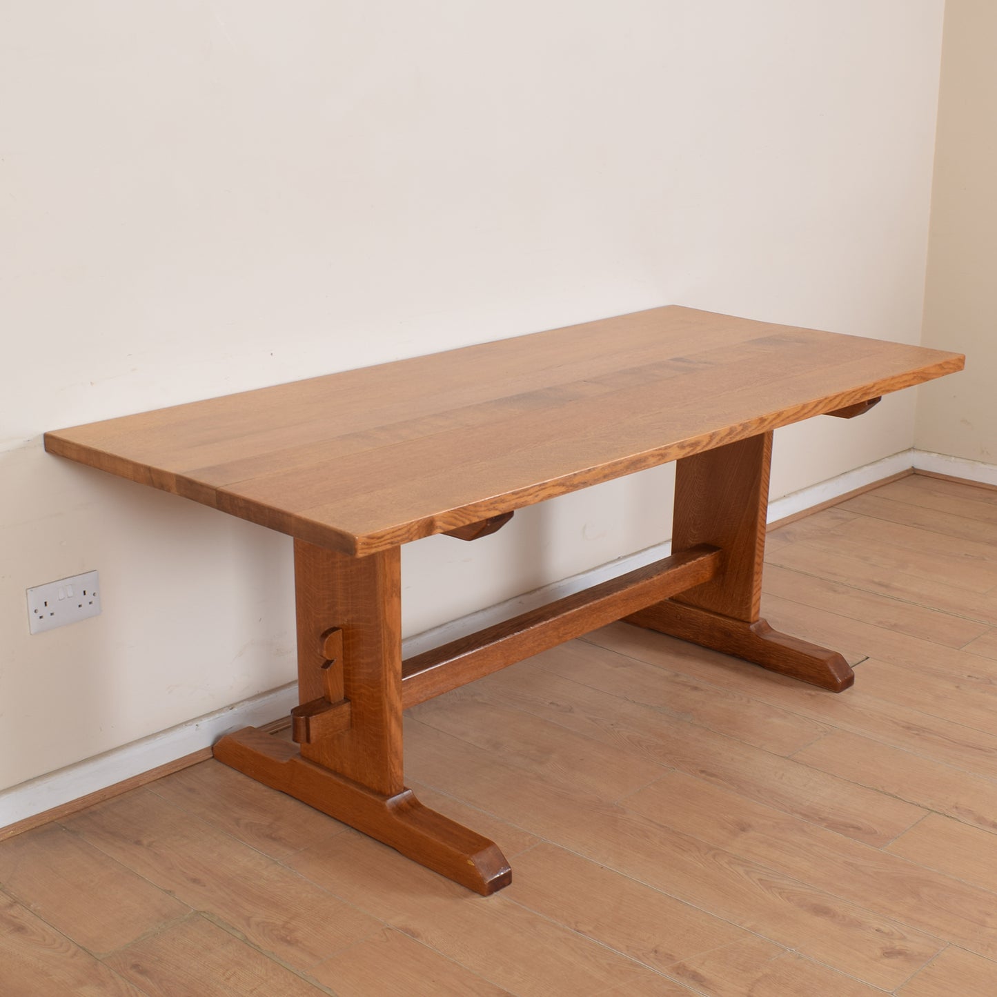 Solid Oak Table and Six Chairs