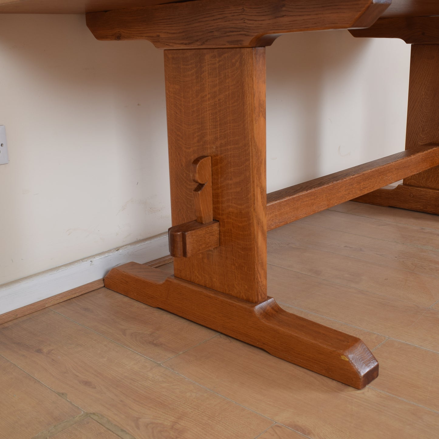 Solid Oak Table and Six Chairs