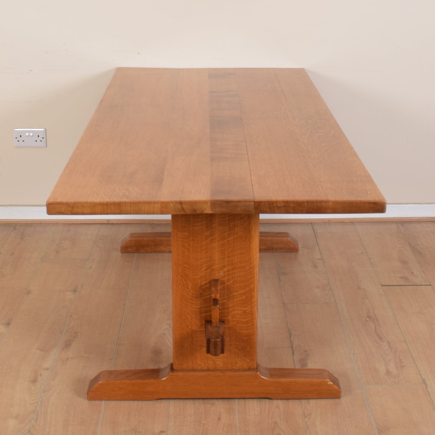 Solid Oak Table and Six Chairs