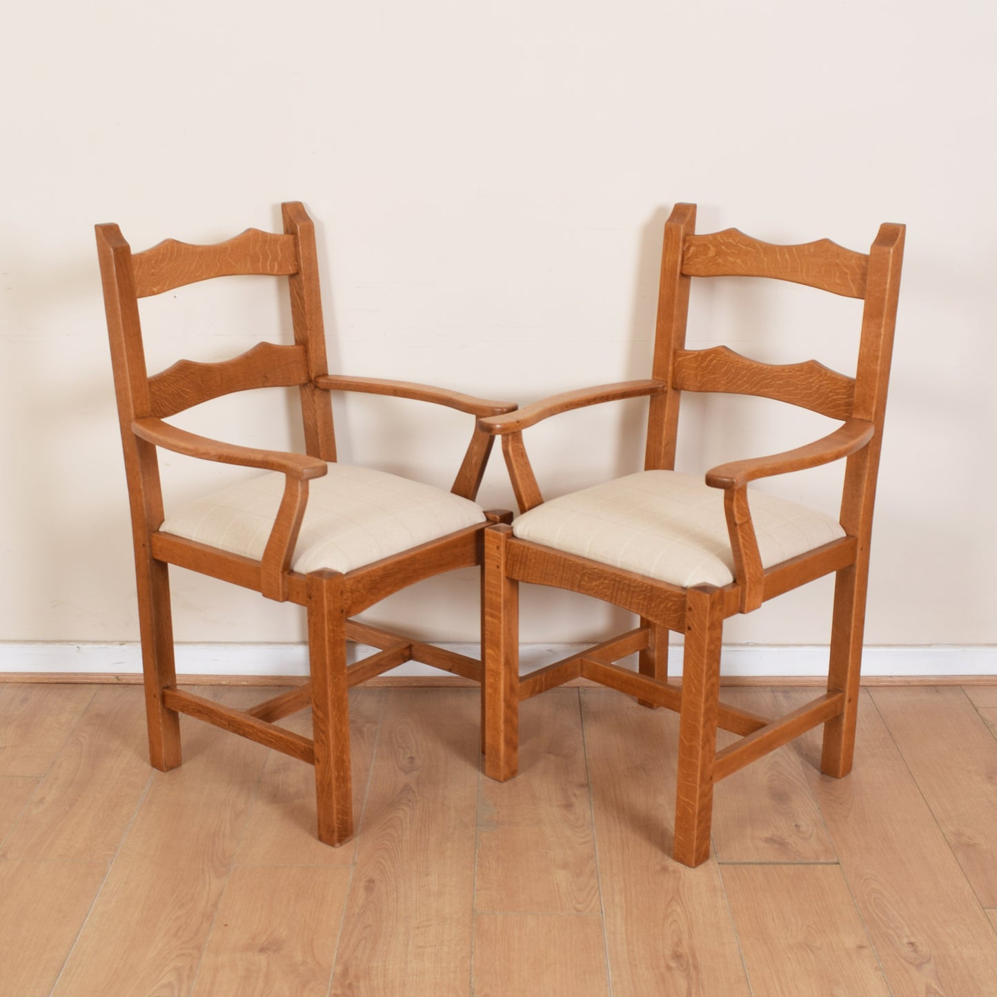 Solid Oak Table and Six Chairs