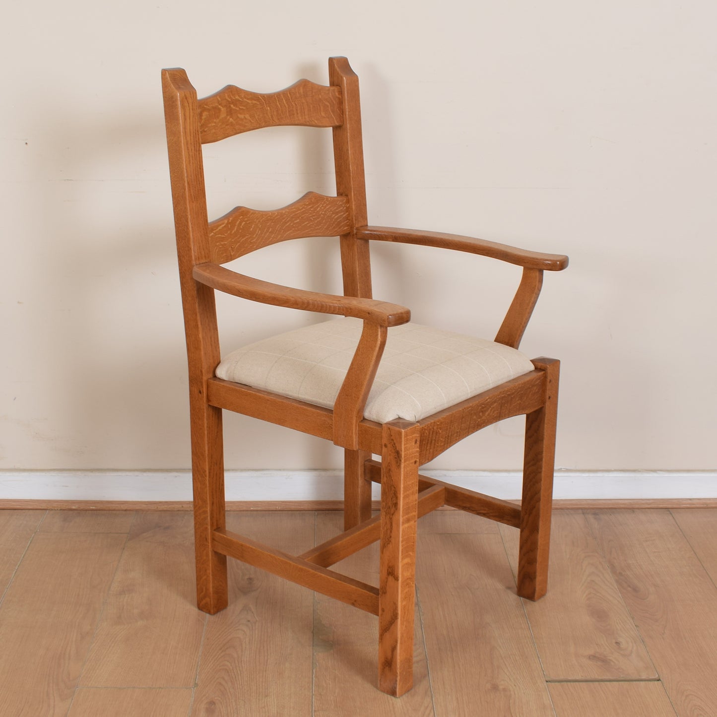 Solid Oak Table and Six Chairs