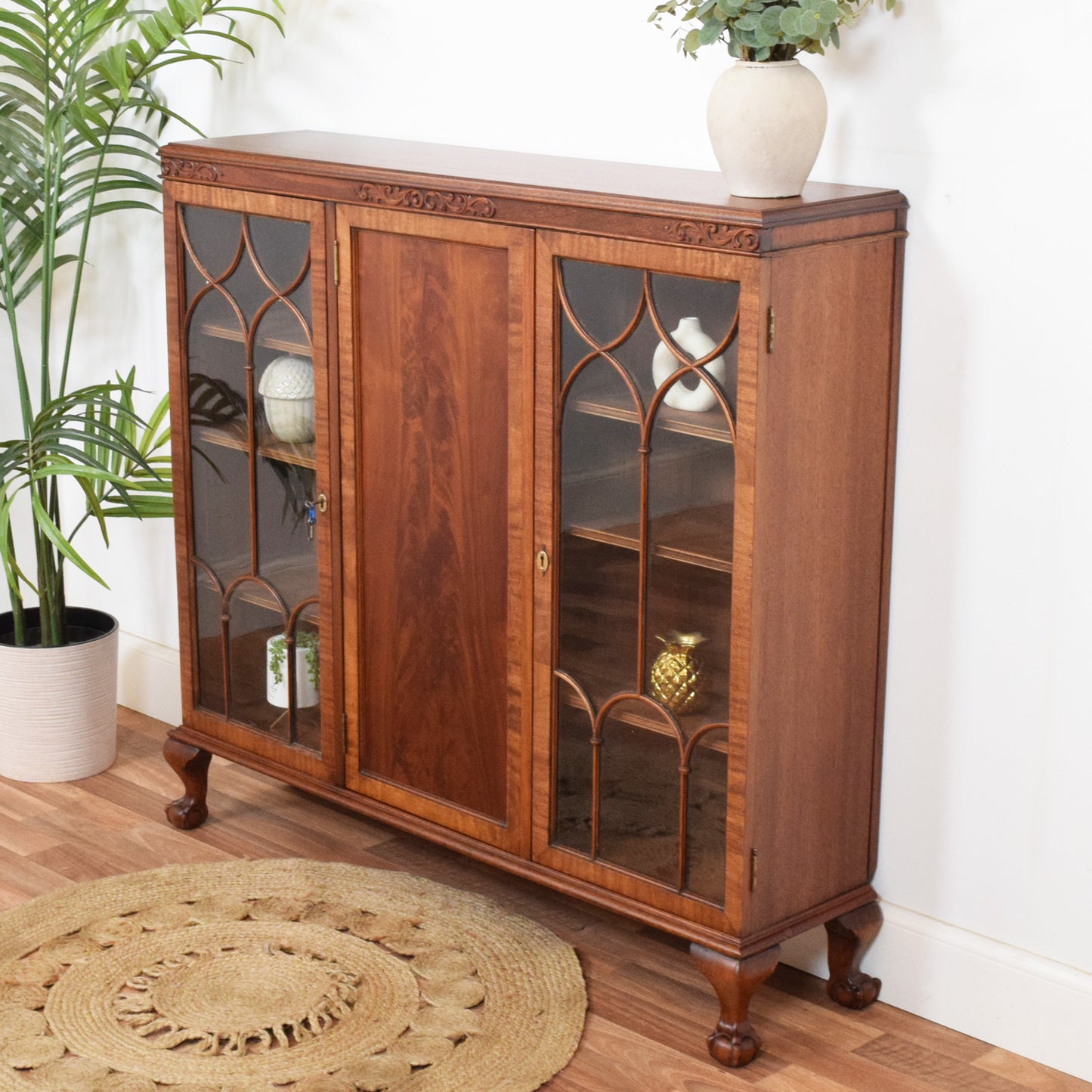 Glazed Mahogany Bookcase