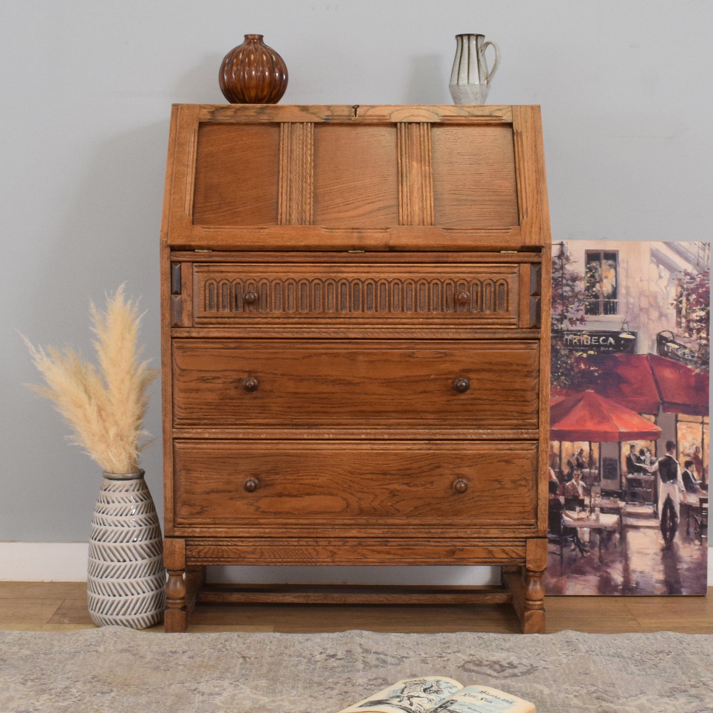 Vintage Oak Bureau